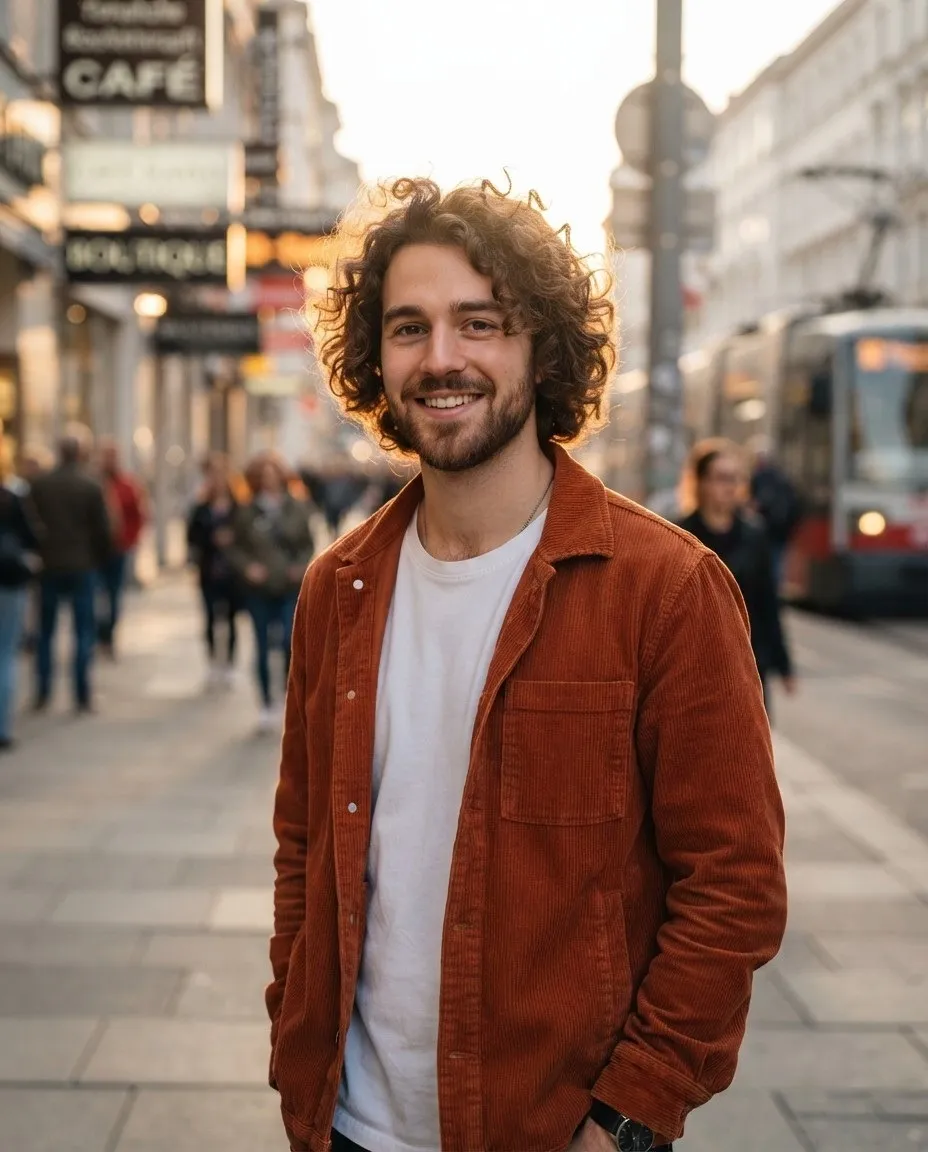 The street portrait after a horizontal flip