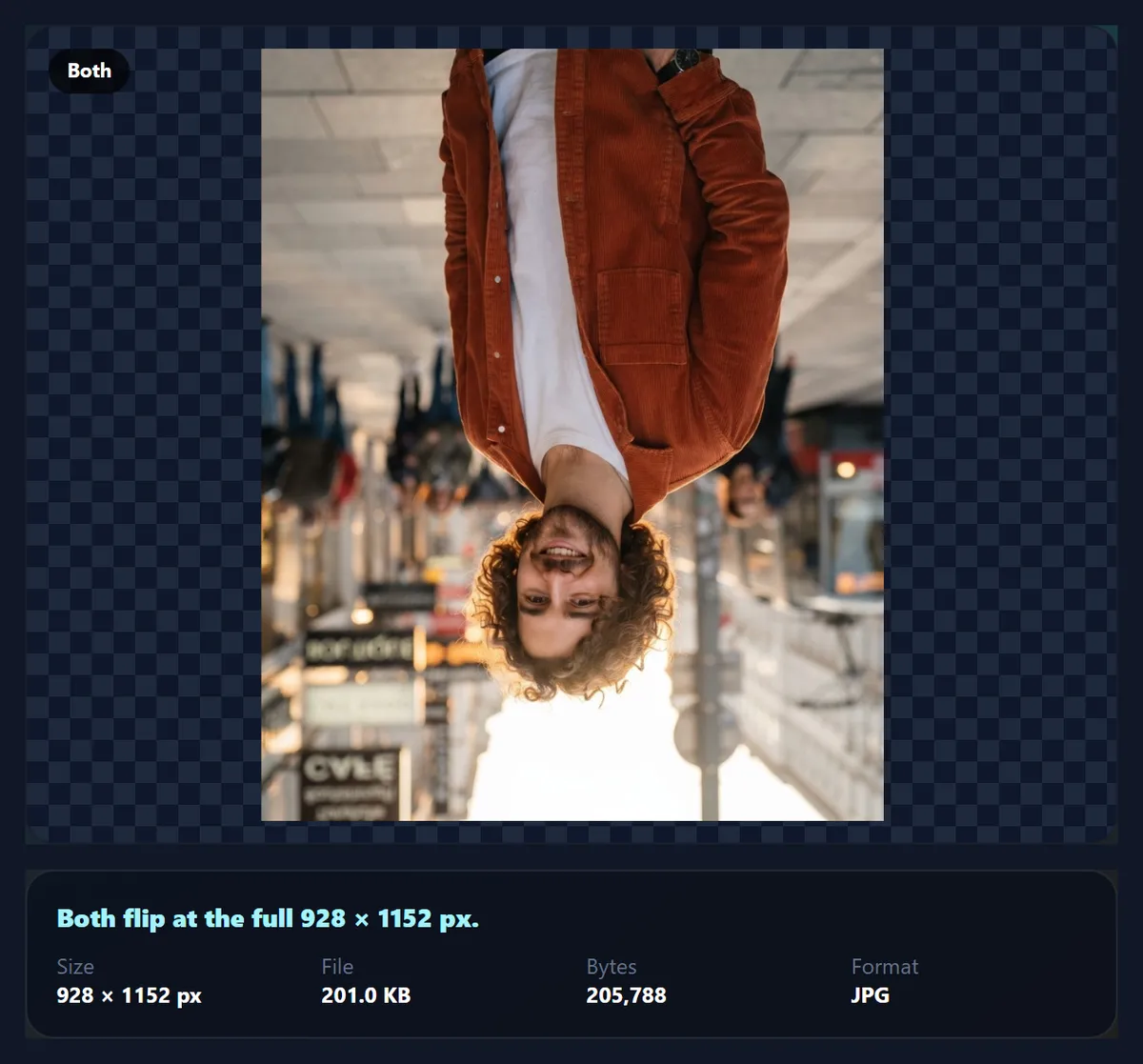 The portrait flipped both ways