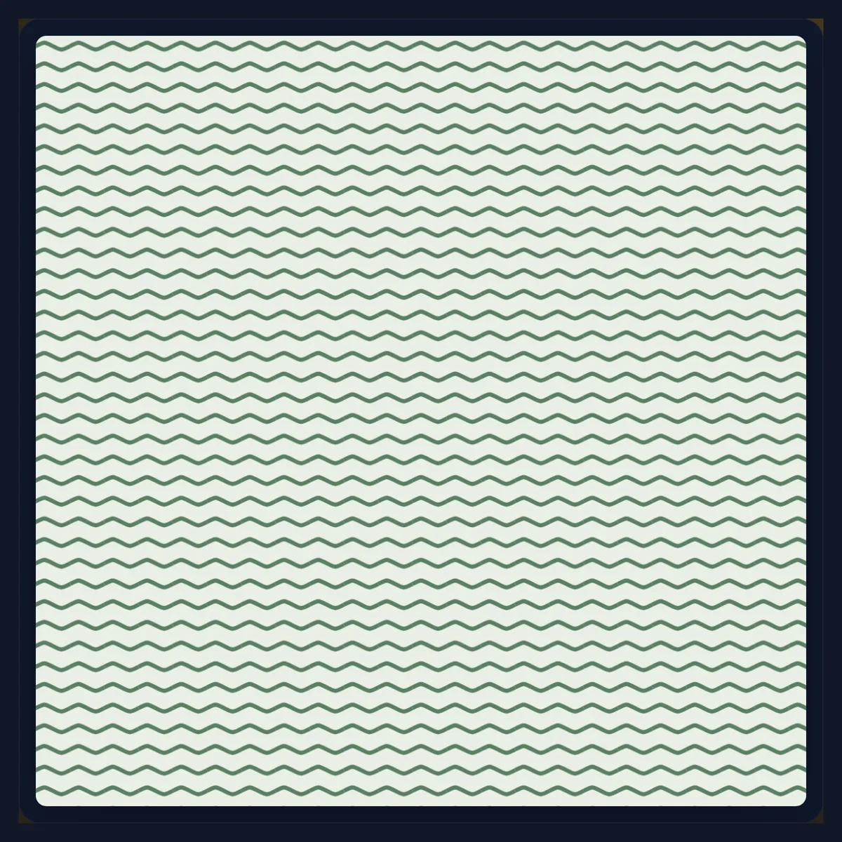 Thin green waves repeating across a pale background