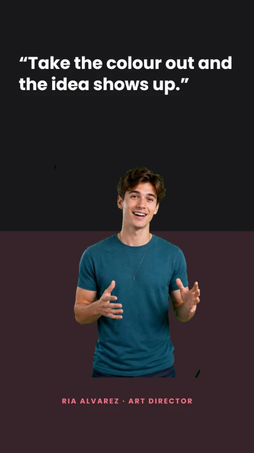 Quote Story with Cutout Subject template preview