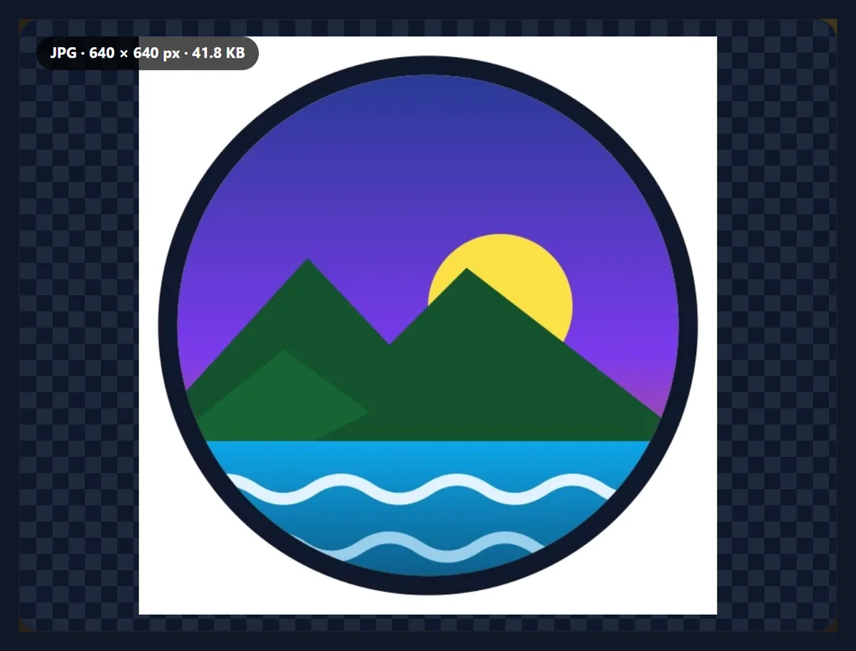A transparent WebP logo converted to JPG on white
